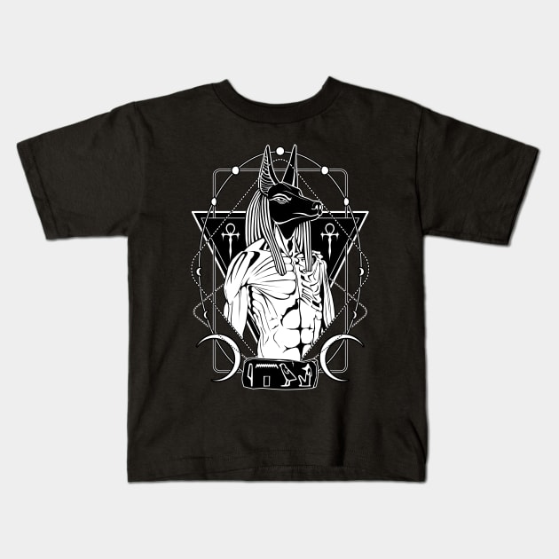 ANUBIS - God of afterlife and mummification Kids T-Shirt by Von Kowen